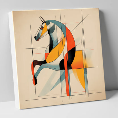 Structural Stride racing horse canvas wall art