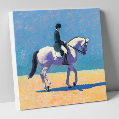 Lavender Shadows Dressage dressage horse canvas wall art