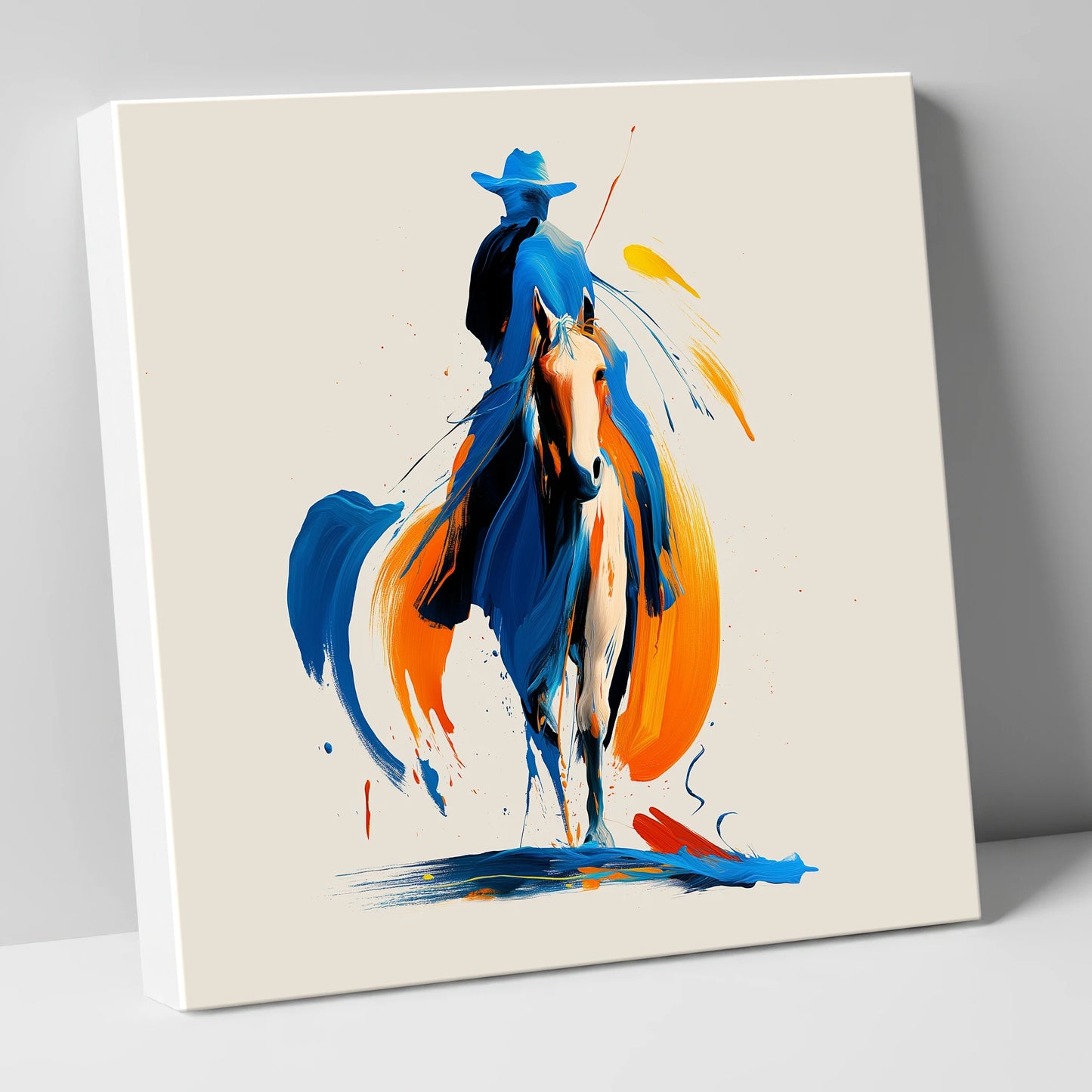 Cobalt Western Spirit western horse canvas wall art