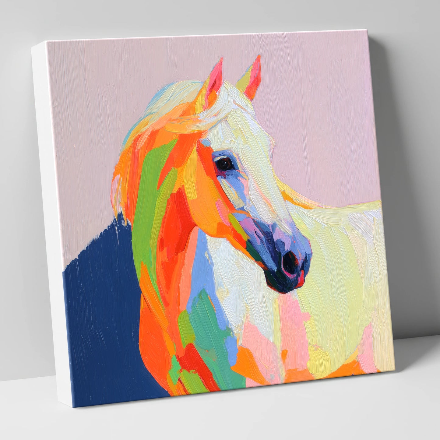 Vivid Equine Profile horse breed canvas wall art