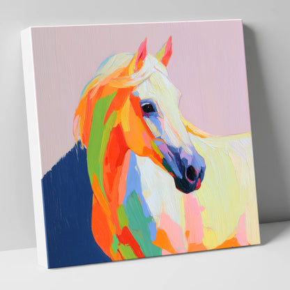 Vivid Equine Profile horse breed canvas wall art