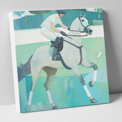 The Serene Chukka polo horse canvas wall art