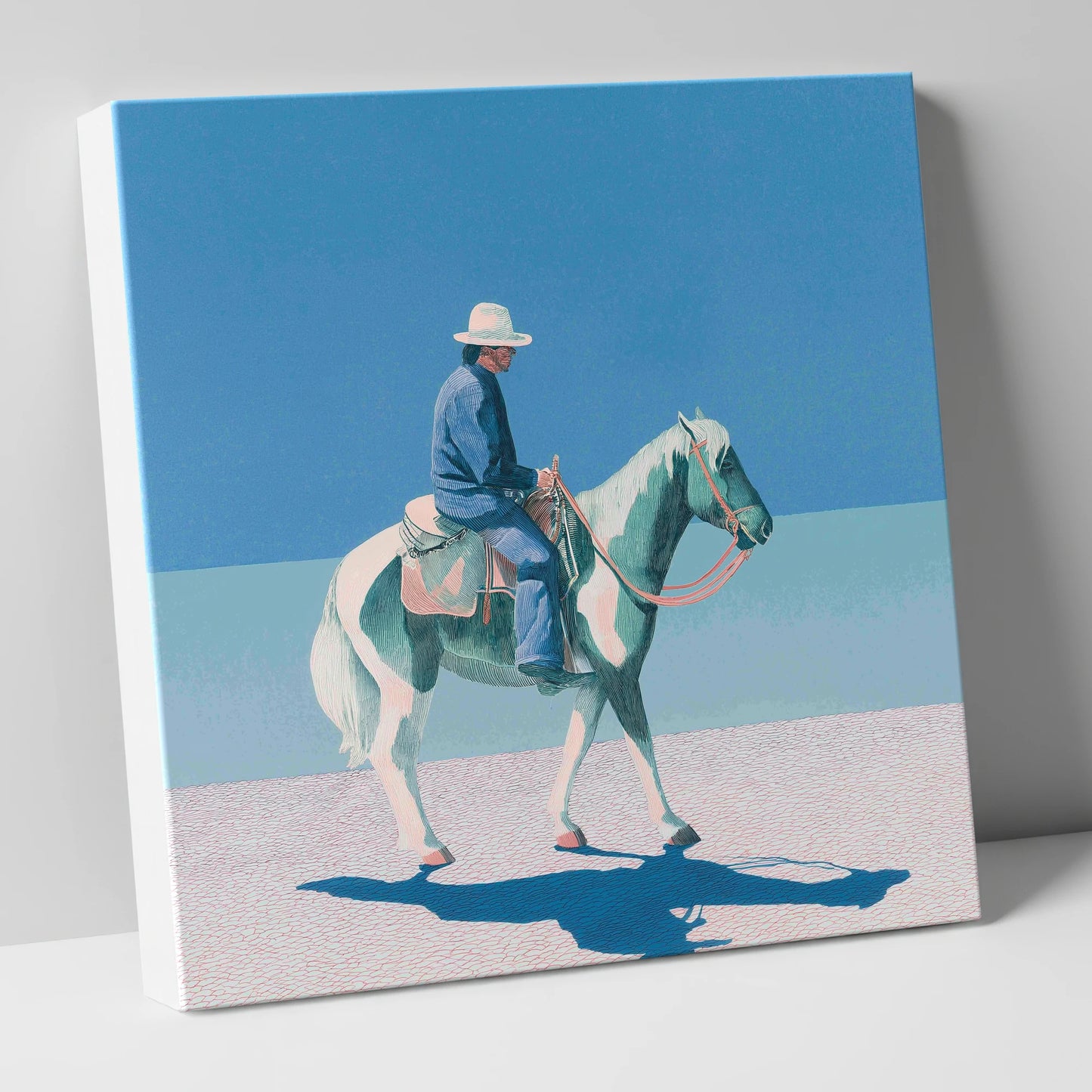 The Vast Horizon western horse canvas wall art