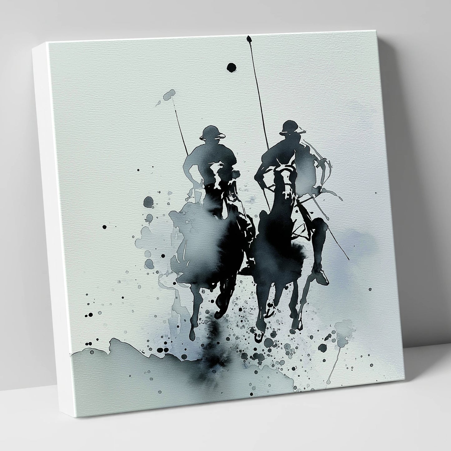 Charge of the Chukka polo horse canvas wall art