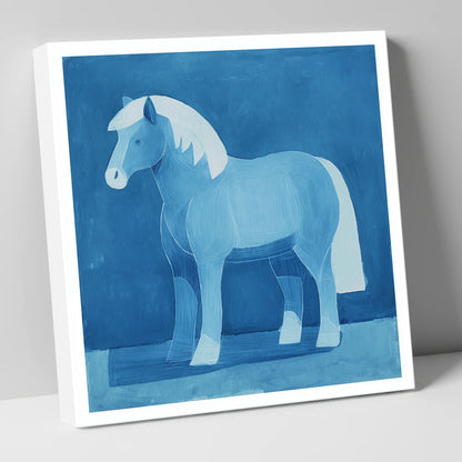 Cobalt Native Pony horse breed canvas wall art