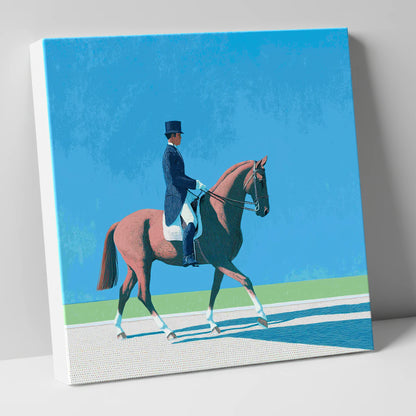Collected Harmony dressage horse canvas wall art