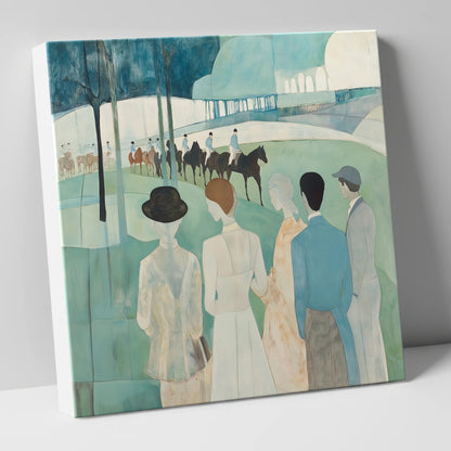 Before the Off racing horse canvas wall art