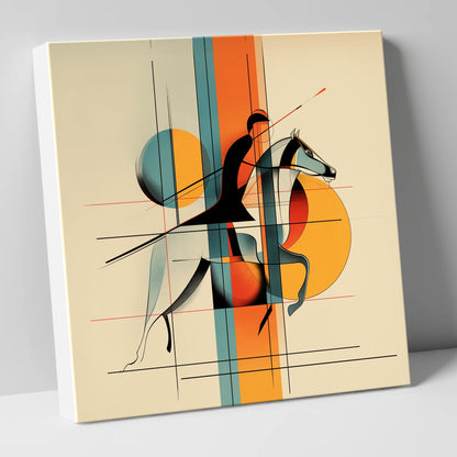 Structured Stride racing horse canvas wall art