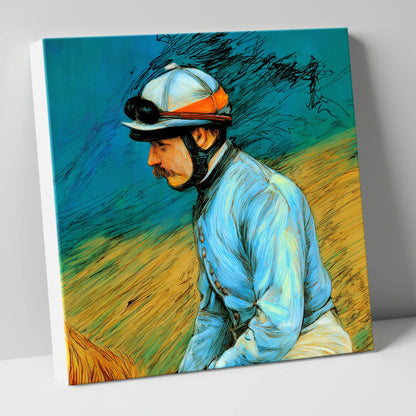 The Cerulean Silks racing horse canvas wall art