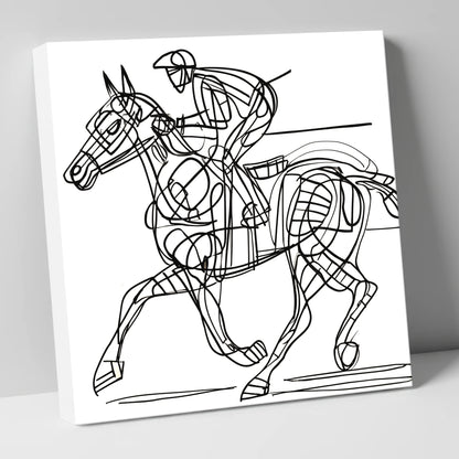 Linear Racing Form racing horse canvas wall art