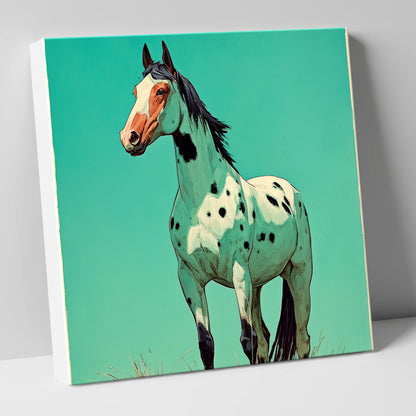 Vibrant Appaloosa Portrait horse breed canvas wall art