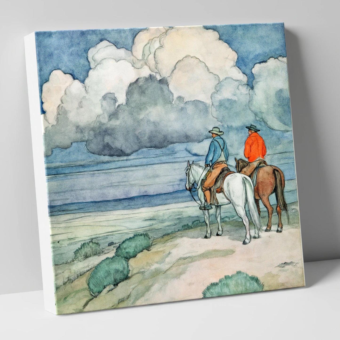 The Gathering Storm horse landscape canvas wall art