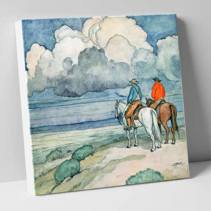 The Gathering Storm horse landscape canvas wall art
