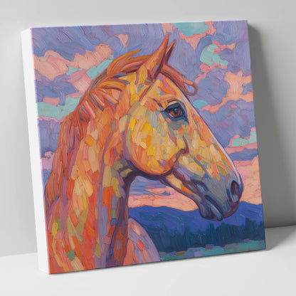 Prismatic Equine Portrait horse portrait canvas wall art