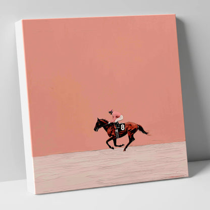 Dusty Rose Racing racing horse canvas wall art
