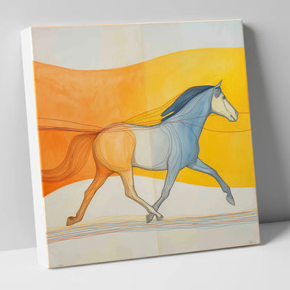 Rhythm In Colour horse portrait canvas wall art