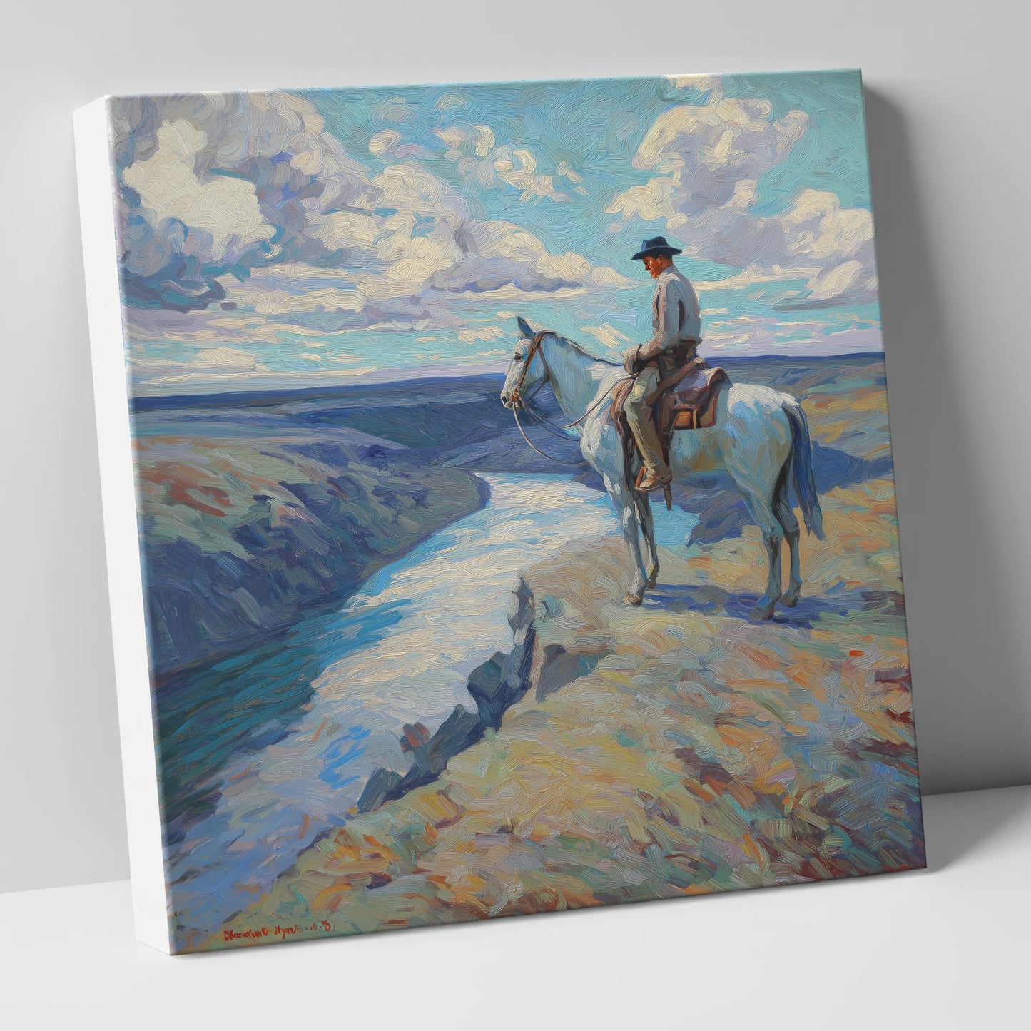 Canyon River Vantage western horse canvas wall art