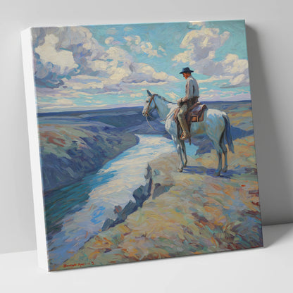 Canyon River Vantage western horse canvas wall art
