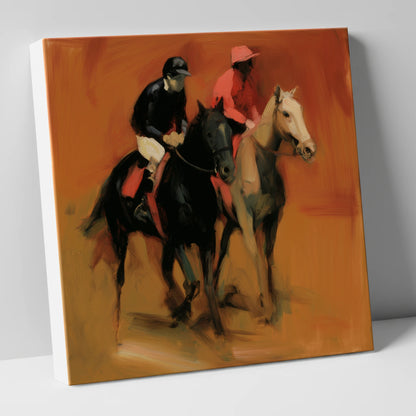Towards the Start racing horse canvas wall art