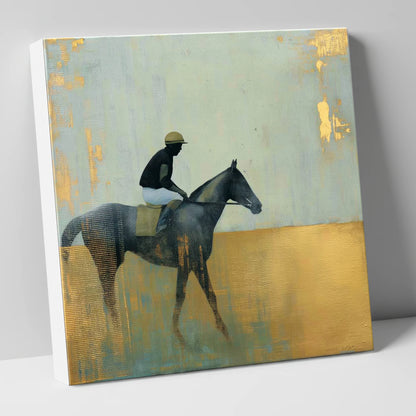 The Gilded Thoroughbred racing horse canvas wall art