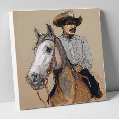 Soul of the West western horse canvas wall art