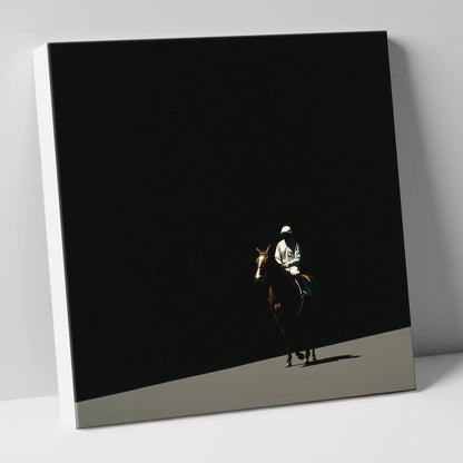 Into the Light racing horse canvas wall art