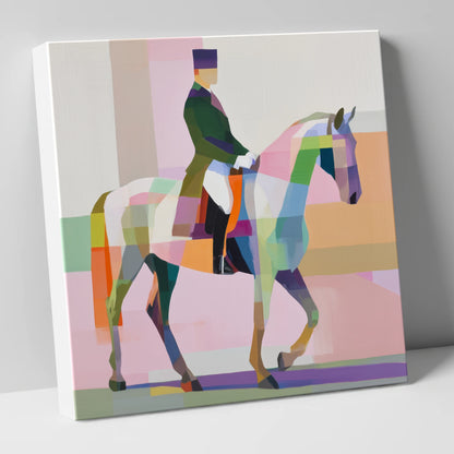 Modern Dressage Stride dressage horse canvas wall art