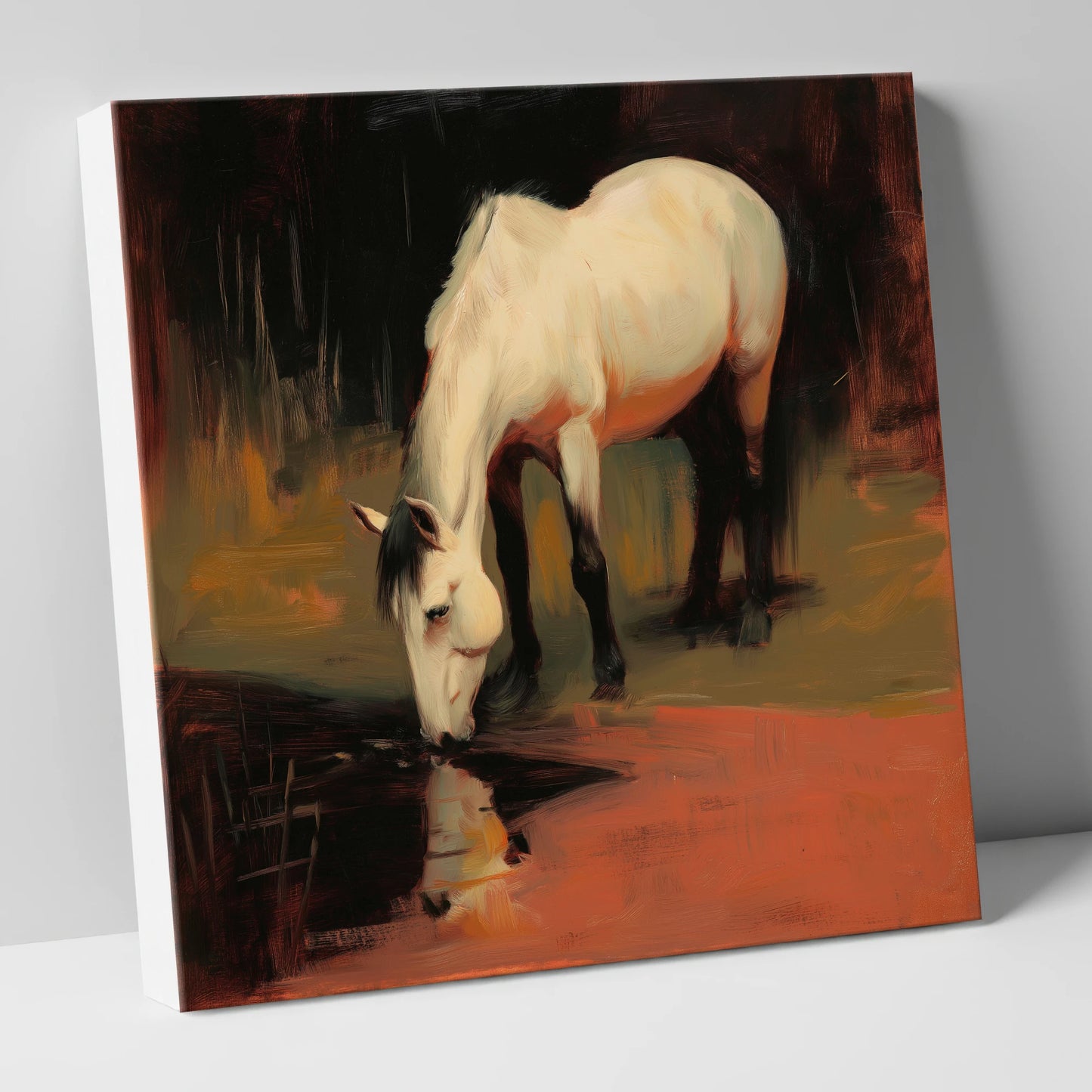 Quiet Reflection horse portrait canvas wall art