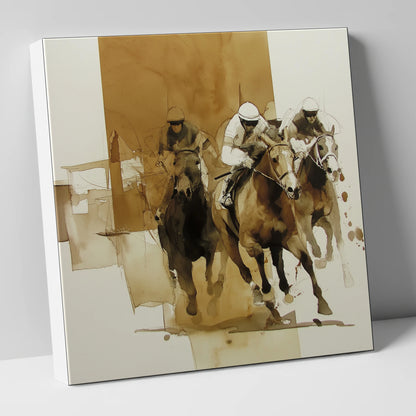 The Final Furlong racing horse canvas wall art