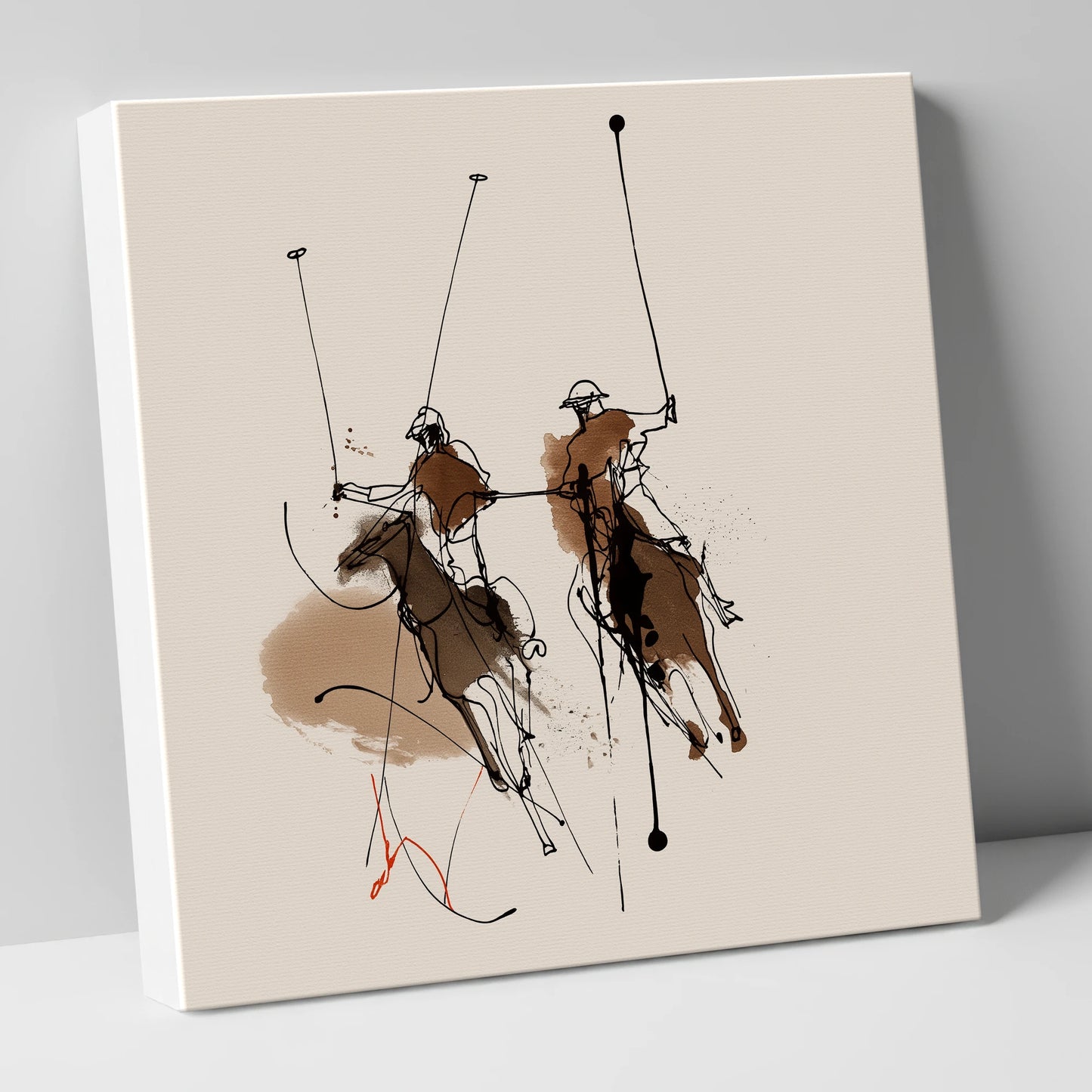 Dynamic Ride Off polo horse canvas wall art