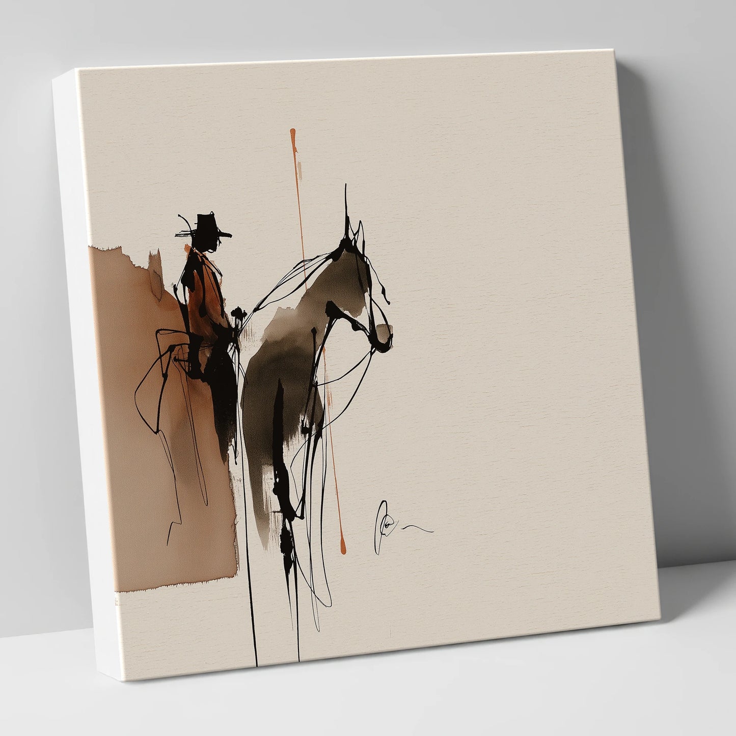 The Quiet Ride western horse canvas wall art