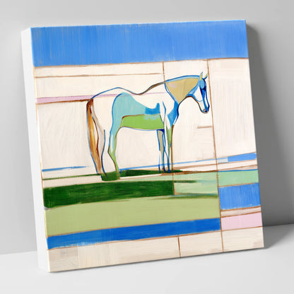 Architectural Equine Form horse portrait canvas wall art