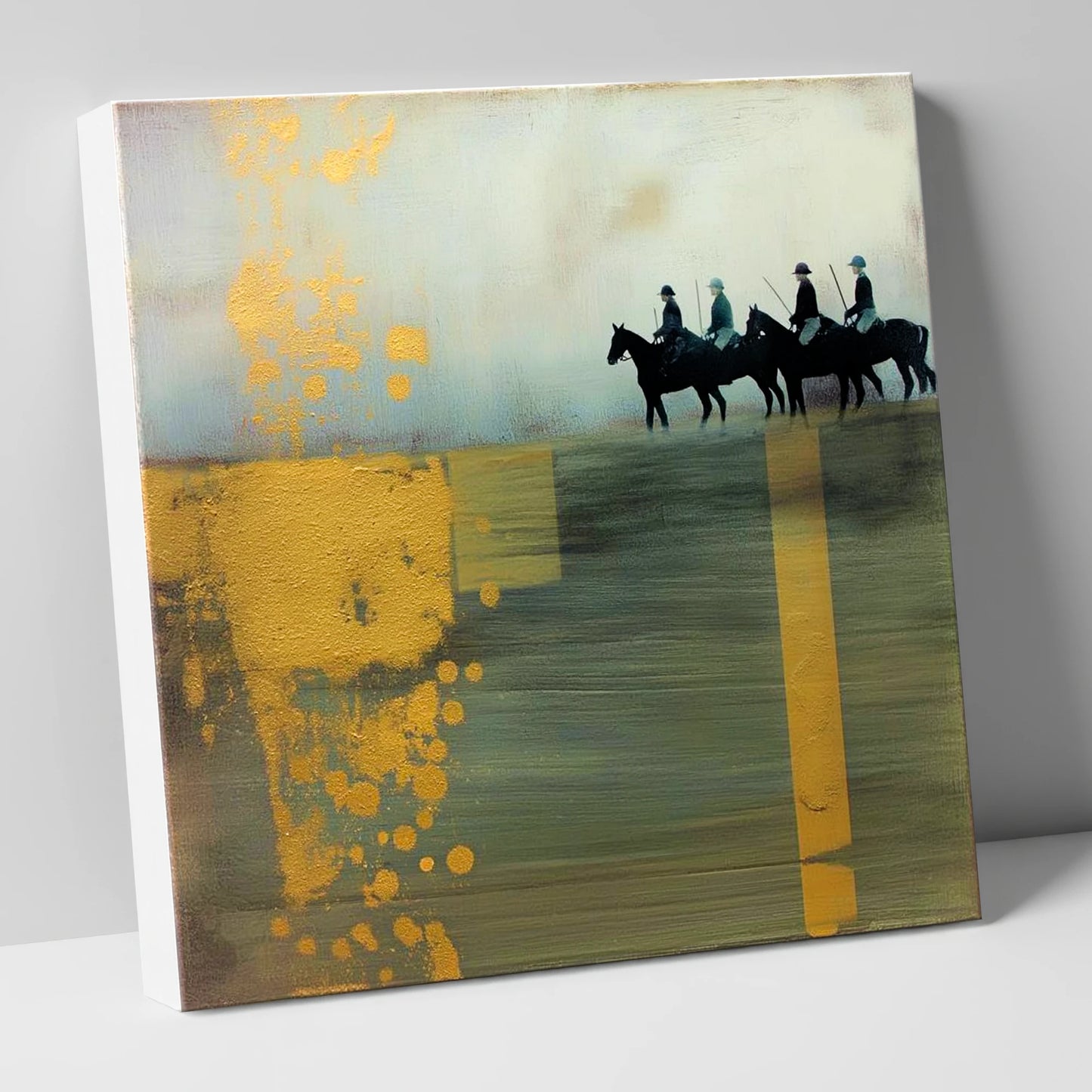 The Gilded Chukka polo horse canvas wall art