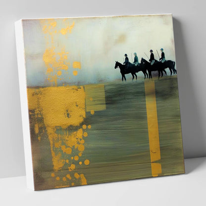 The Gilded Chukka polo horse canvas wall art