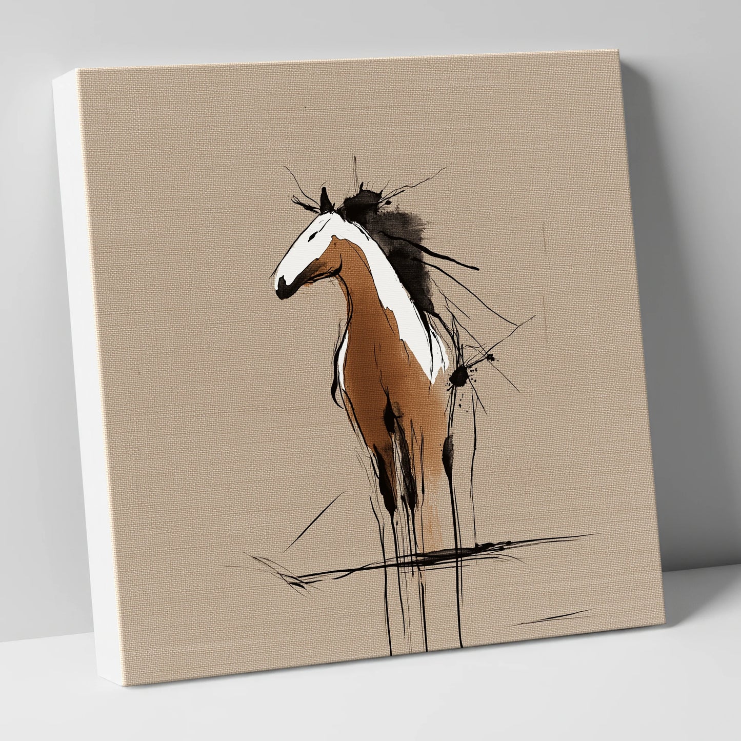 Raw Equine Spirit horse portrait canvas wall art
