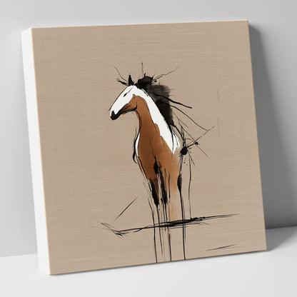 Raw Equine Spirit horse portrait canvas wall art