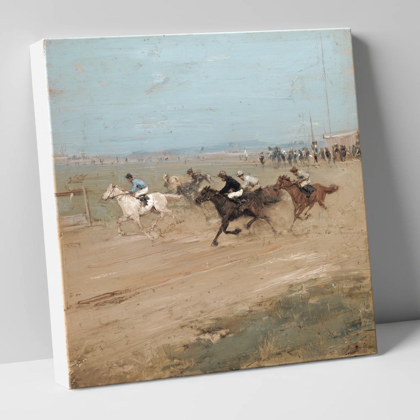The Final Furlong racing horse canvas wall art