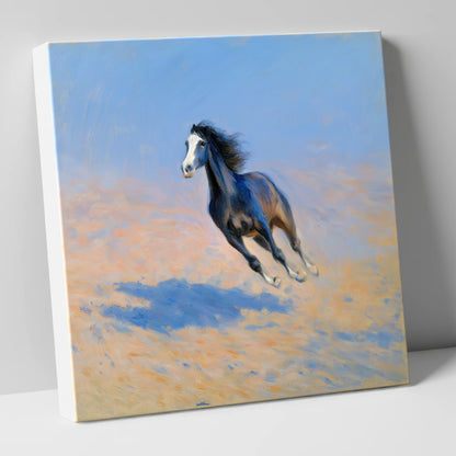 Sunlit Gallop horse breed canvas wall art