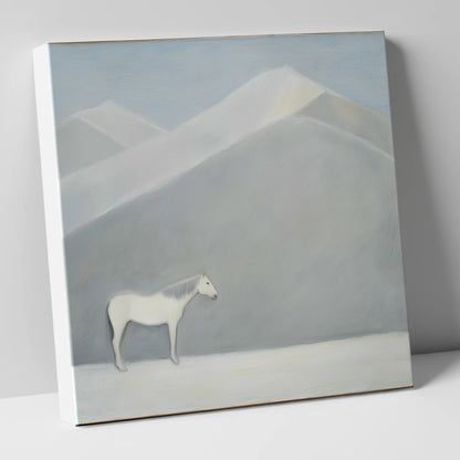 Silent Mountain Sentinel horse landscape canvas wall art