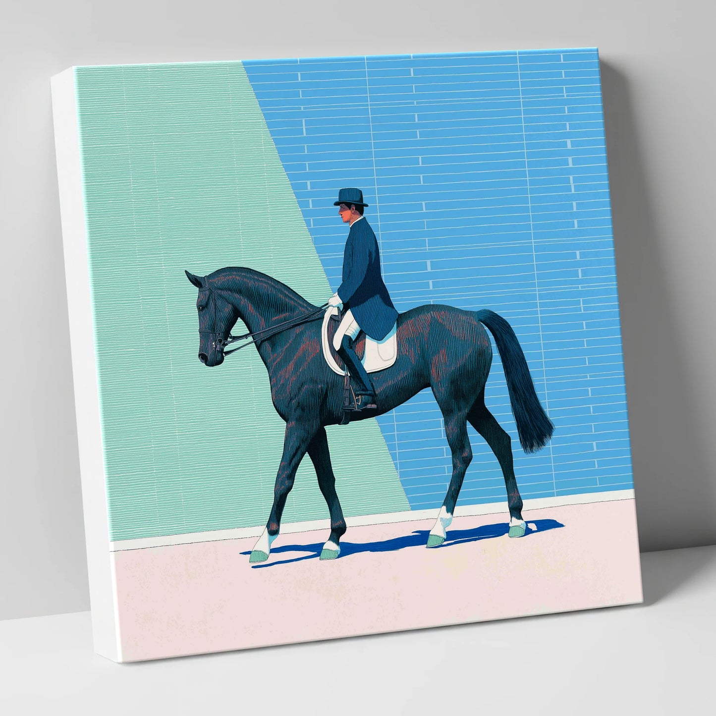 Rhythmic Precision dressage horse canvas wall art