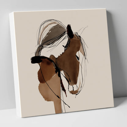 Silent Communion horse & rider canvas wall art