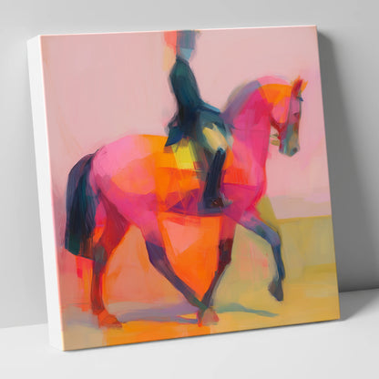 Bold Dressage Rhythm dressage horse canvas wall art