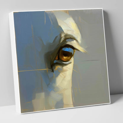 Soul of the Grey horse portrait canvas wall art