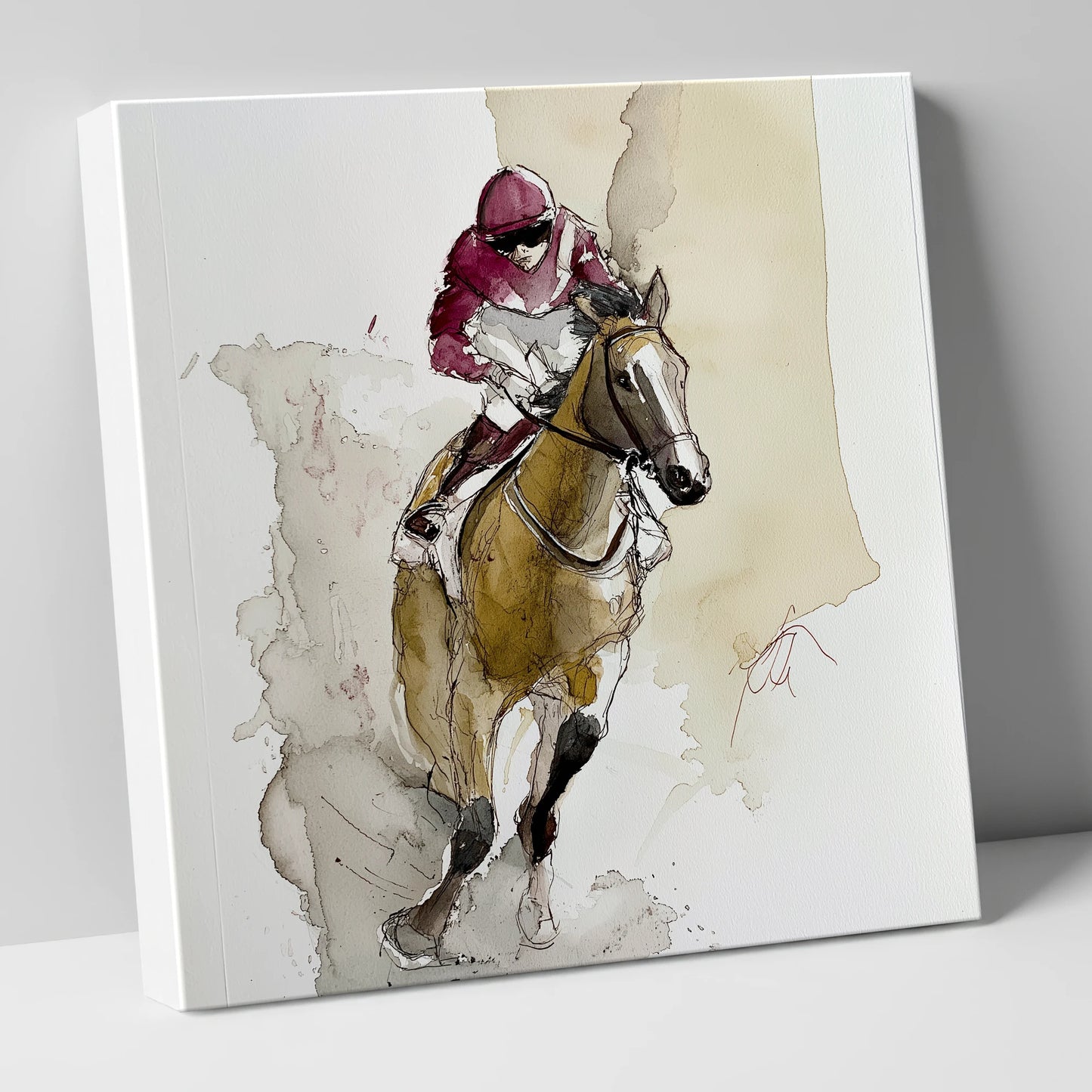The Final Furlong racing horse canvas wall art