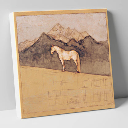 Mountain Sentinel horse landscape canvas wall art