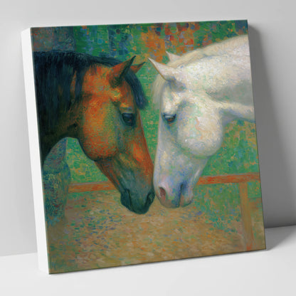 Quiet Companions horse portrait canvas wall art