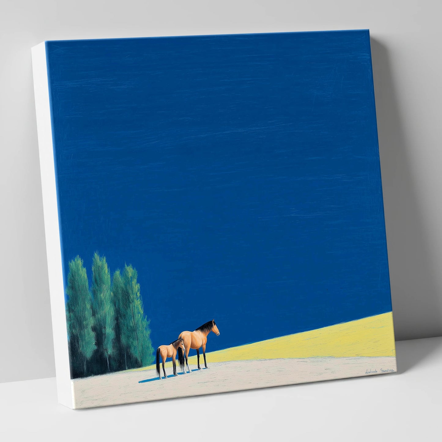 Under an Azure Sky horse landscape canvas wall art
