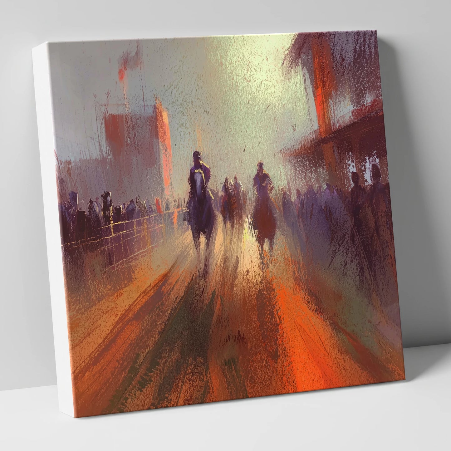 The Arena Haze show jumping horse canvas wall art