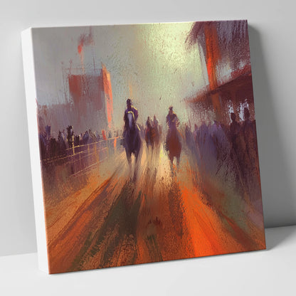 The Arena Haze show jumping horse canvas wall art