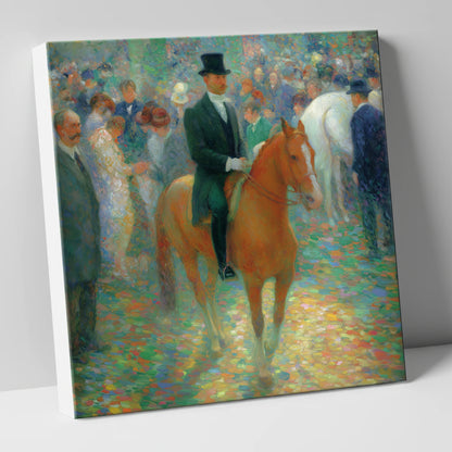 Elegance in the Crowd dressage horse canvas wall art